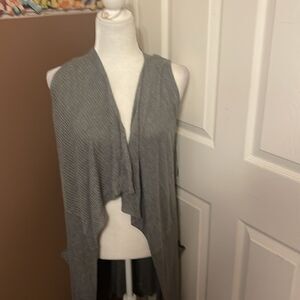 Pink Rose Cardigan Gray Size Medium EUC